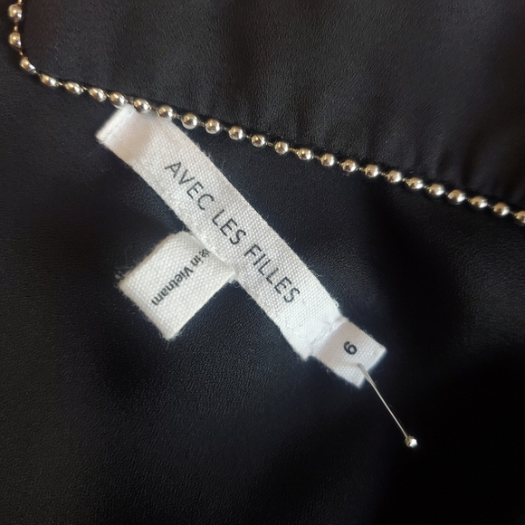 ANTHROPOLOGY Avec Les Filles Black Mini Dress - Picture 3 of 16